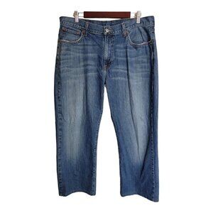 Vtg LUCKY BRAND Jeans Mens Size 36 Short Denim Bootcut Zip Fly Short Length Blue